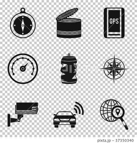 Remote control icons set, simple style 37350340