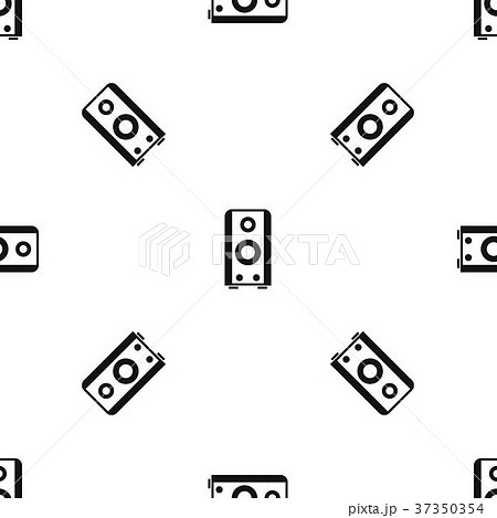 Black sound speaker pattern seamless black 37350354