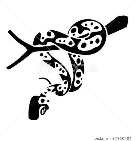 Ball python icon, simple style 37350404