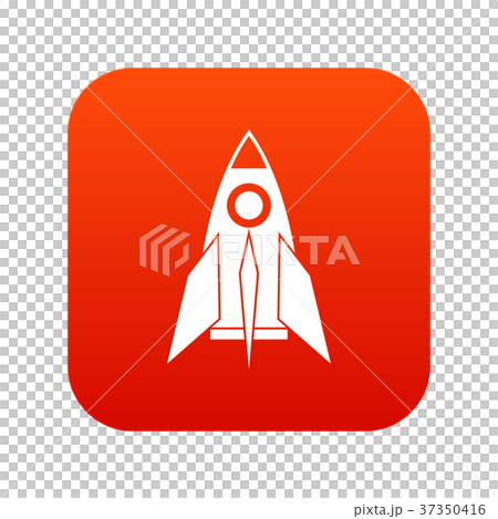 Rocket icon digital red - Stock Illustration [37350416] - PIXTA