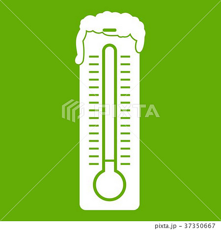 Thermometer icon green 37350667