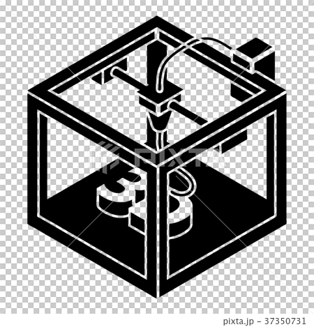 Three d printer icon, simple style Three d printer icon, simple style 37350731