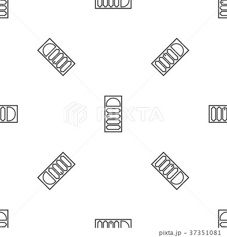 Wooden door with an arched glass pattern seamless black 37351081