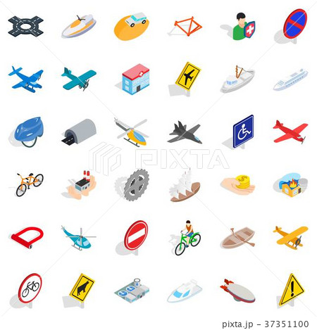 Tunnel icons set, isometric style 37351100