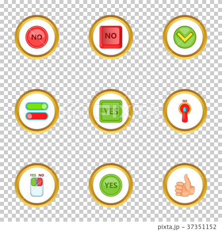 Choice icons set, cartoon style - Stock Illustration [37351152] - PIXTA