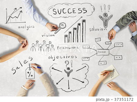 Creative work of business team Creative work of business team 37351172
