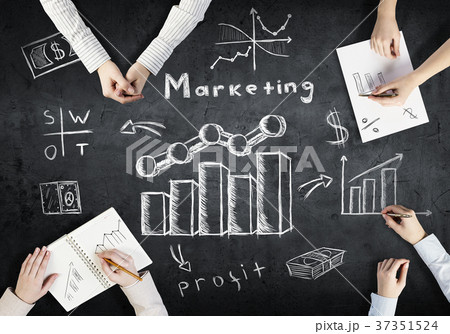 Creative work of business team 37351524