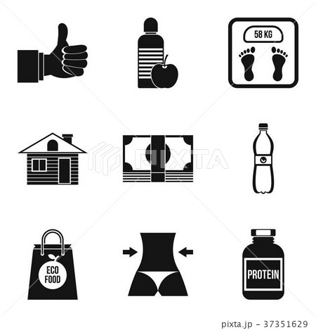 Special diet icons set, simple style 37351629