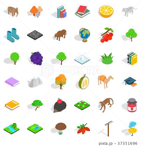 Animal icons set, isometric style 37351696