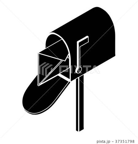Open house postbox icon, simple style 37351798