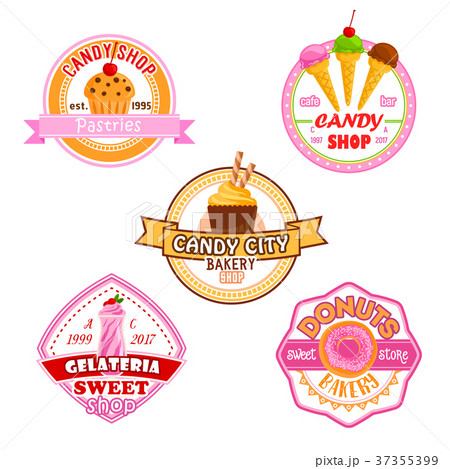 Sweet dessets vector icons for candy shop Sweet dessets vector icons for candy shop 37355399