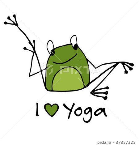 Funny yoga frog, sketch for your design Funny yoga frog, sketch for your design 37357225
