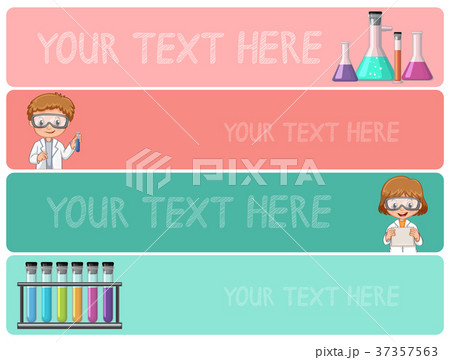 Banner templates with kids in science lab Banner templates with kids in science lab 37357563