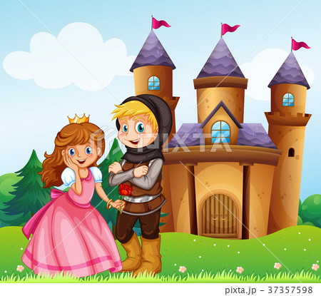 Prince and princess at the castle 37357598