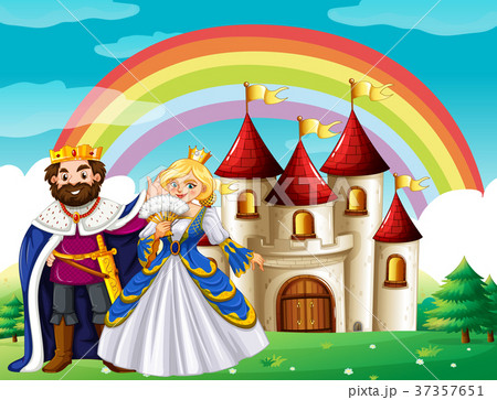 Scene with king and queen at the palace Scene with king and queen at the palace 37357651