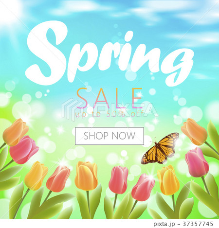 Realistic 3d spring sale script lettering web Realistic 3d spring sale script lettering web 37357745