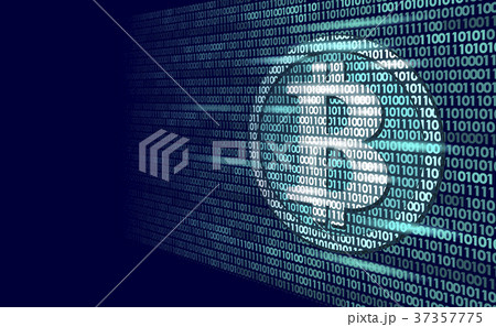 Bitcoin digital cryptocurrency sign binary code 37357775