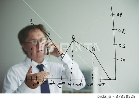 Discussing sales chart 37358528