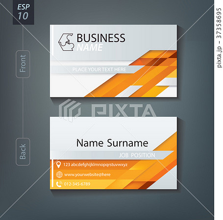 business card name card design template のイラスト素材 37358695