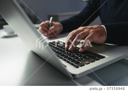 Working on computer 37358948