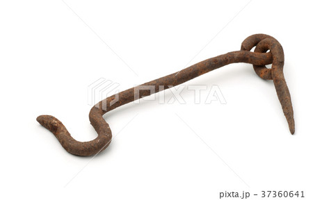 Old rusty door hook Old rusty door hook 37360641
