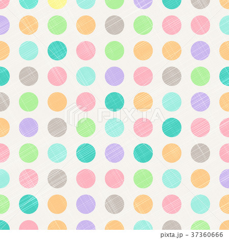 Abstract Vintage Polka Dots Circles Pattern 37360666