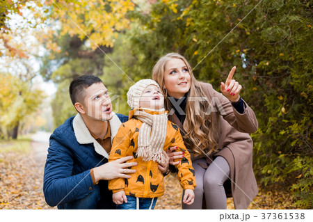 family walk in the forest in autumn birds family walk in the forest in autumn birds 37361538