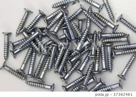 Close-up on screws, metal screws, iron screws Close-up on screws, metal screws, iron screws 37362461