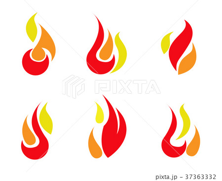 Fire Icons set vector 37363332