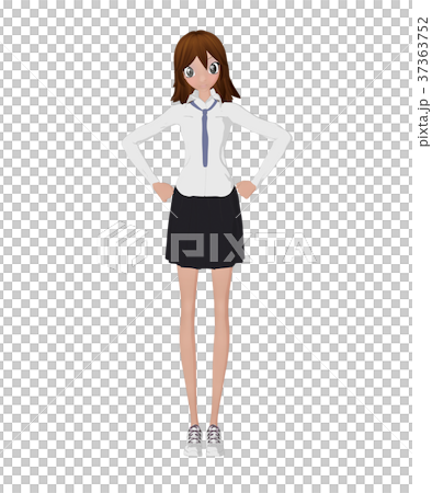 構成prtmong 2DCG插圖素材的女學生 構成prtmong 2DCG插圖素材的女學生 37363752