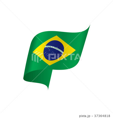 Brazil flag, vector illustration 37364818