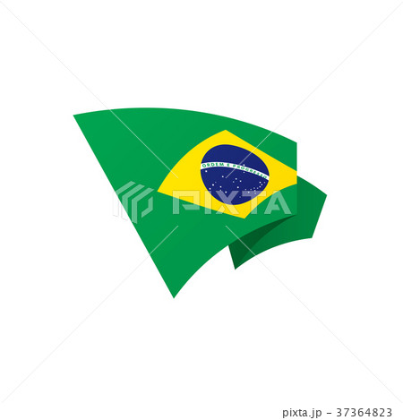 Brazil flag, vector illustration 37364823