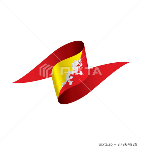 Bhutan flag, vector illustration 37364829