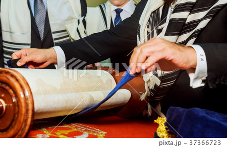 Barmitzvah reading Torah scrolls on Holiday Barmitzvah reading Torah scrolls on Holiday 37366723