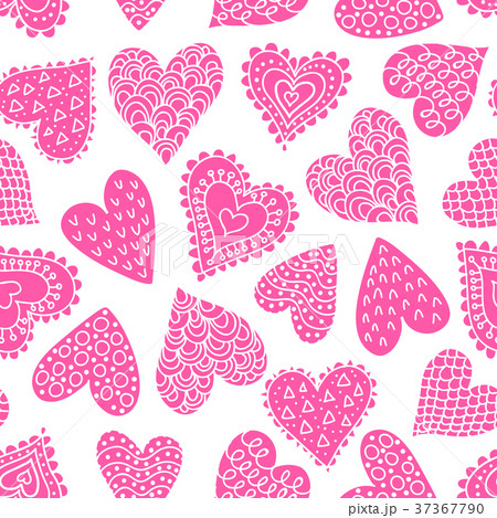 Hand drawn hearts for Valentine's day. 37367790