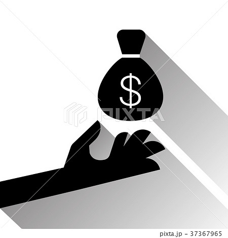 Hand Holding Money Sack With Dollar Sign 37367965