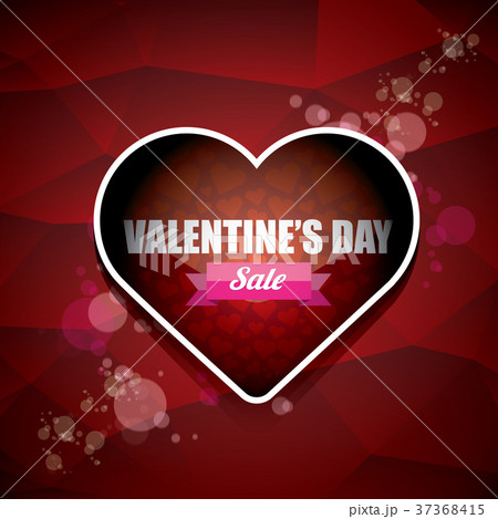 Valentines day heart shape sale label or sticker 37368415