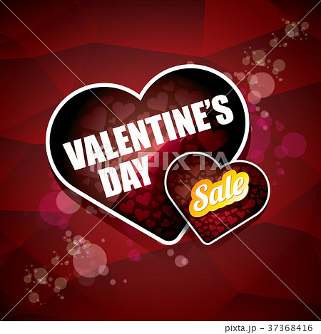 Valentines day heart shape sale label or sticker 37368416