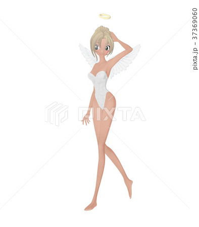 かわいい天使　フェアリー　妖精　perming2DCGイラスト素材 37369060