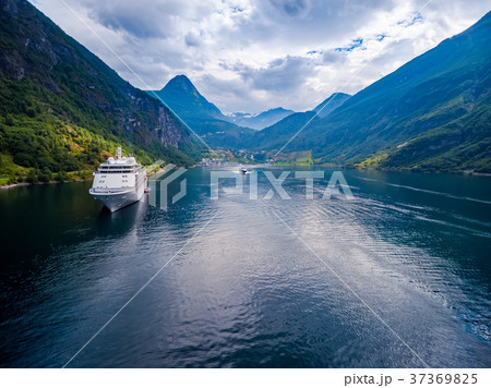 Geiranger fjord, Norway aerial photography. 37369825