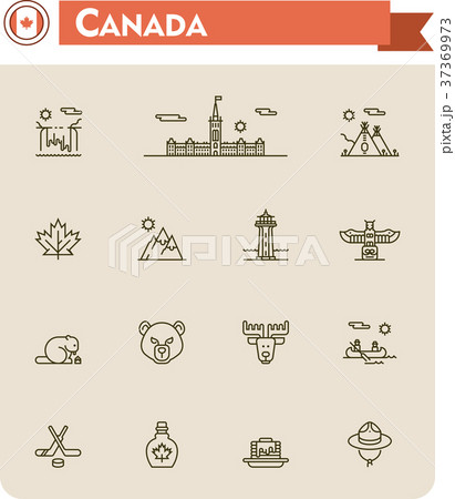 Canada travel icon set Canada travel icon set 37369973