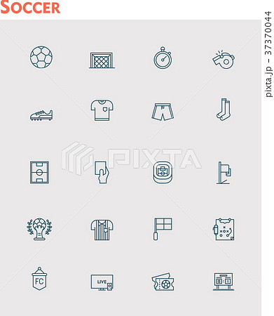 Vector soccer icon set 37370044
