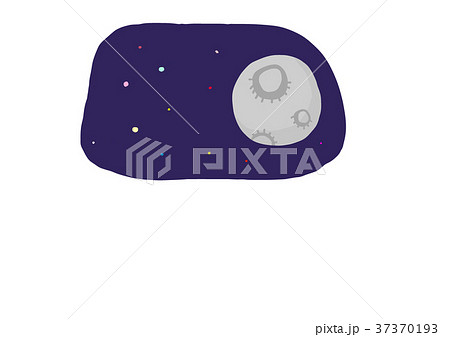 月とカラフルな星空　　【シンプル】 37370193