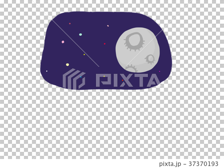 月とカラフルな星空　　【シンプル】 37370193