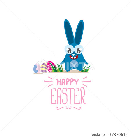 vector happy easter greeting card with color eggs vector happy easter greeting card with color eggs 37370612