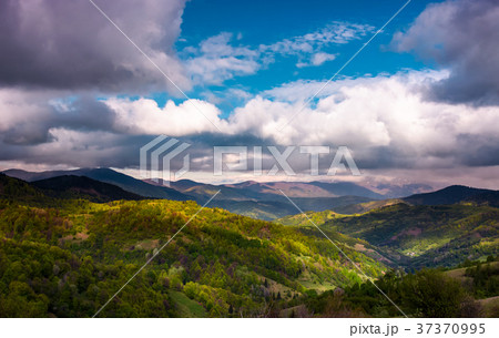 rolling hills of Carpathian mountains in spring rolling hills of Carpathian mountains in spring 37370995