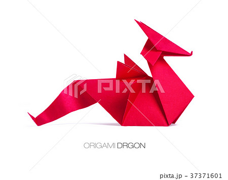 Origami red paper dragon Origami red paper dragon 37371601