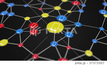 Cellular network activity, 3D rendering background 37372007