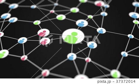 Social network users activity 3D rendering 37372014
