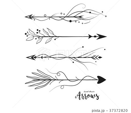 Arrow hand drawn set. Vector arrows set Arrow hand drawn set. Vector arrows set 37372820